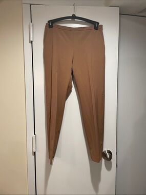 Ellen Tracy Woman Tailored Stretch Pants - Camel Brown